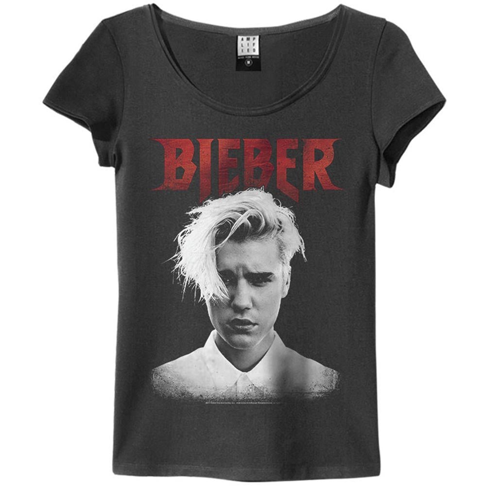 JUSTIN BIEBER ジャスティンビーバー - RED POSTER / Amplified( ブランド ) / レア / Tシャツ / レディース - PGS